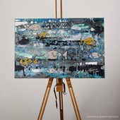 Fische 5 - moderne Malerei - abstrakte Kunst Art