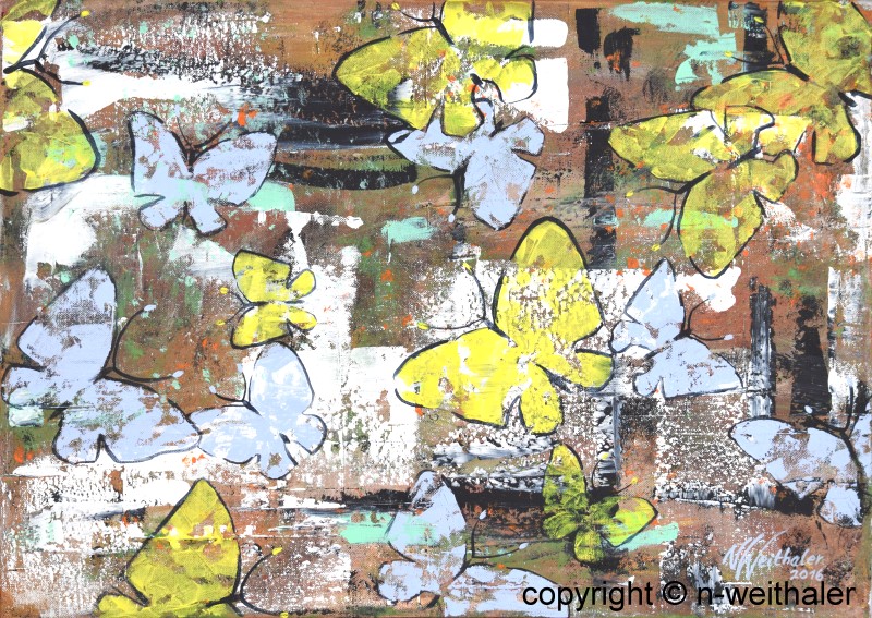 Schmetterlinge 7 - Abstrakte Kunst moderne Malerei